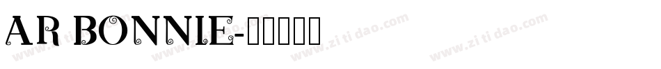 AR BONNIE字体转换